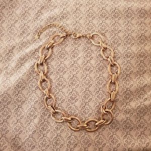 Gold chunky statement necklace